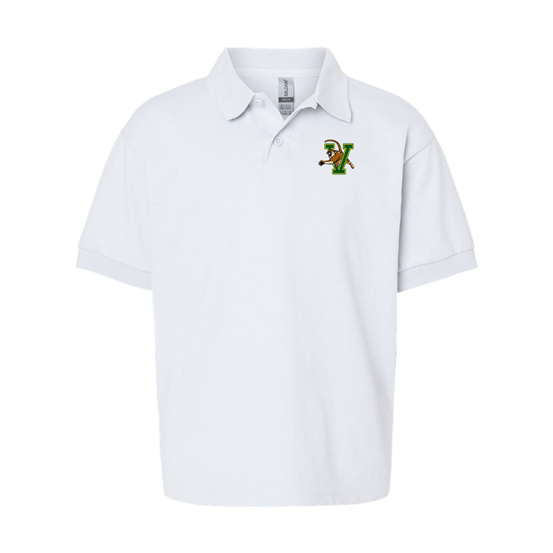 Youth Vermont Catamounts Gildan Dry Blend Jersey Polo